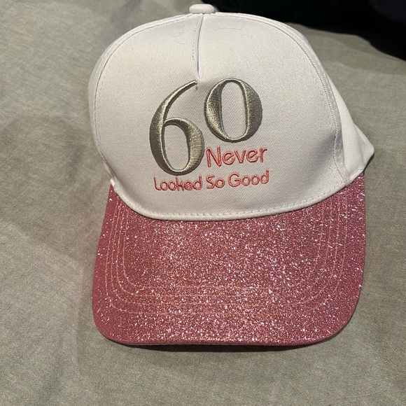 New pink and gray hat “60 Never Looked So Good” - Picture 1 of 2
